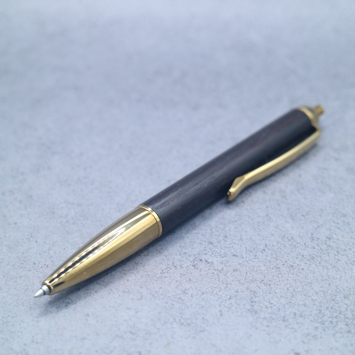 Ebony M5-Compatible Wooden Mini Ballpoint Pen | Slim Barrel, Retractable 260914