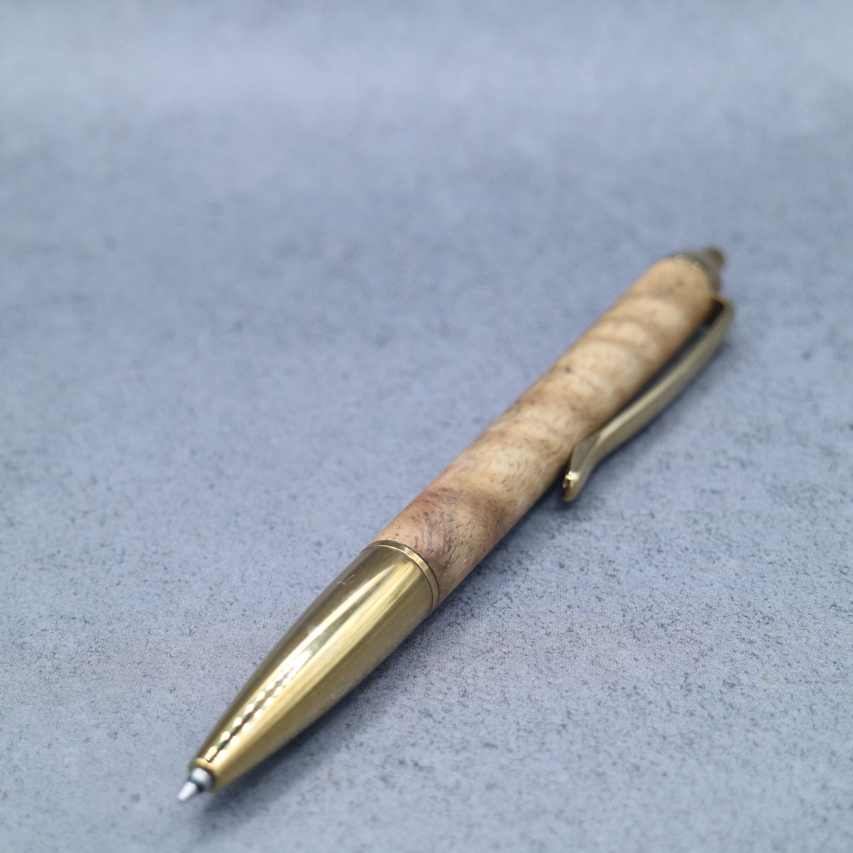 Osmanthus fragrans M5 compatible wooden mini ballpoint pen | Slim barrel, retractable 260706