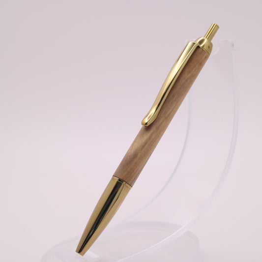 オリーブ【小豆島産】 木軸ミニボールペン｜細軸・ノック式ボールペン 260523