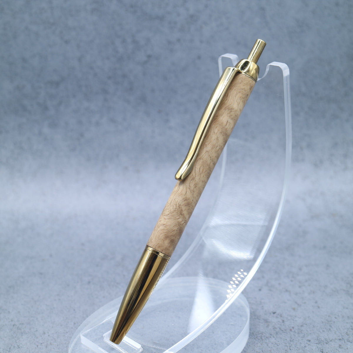Osmanthus fragrans M5 compatible wooden mini ballpoint pen | Slim barrel, retractable 260706