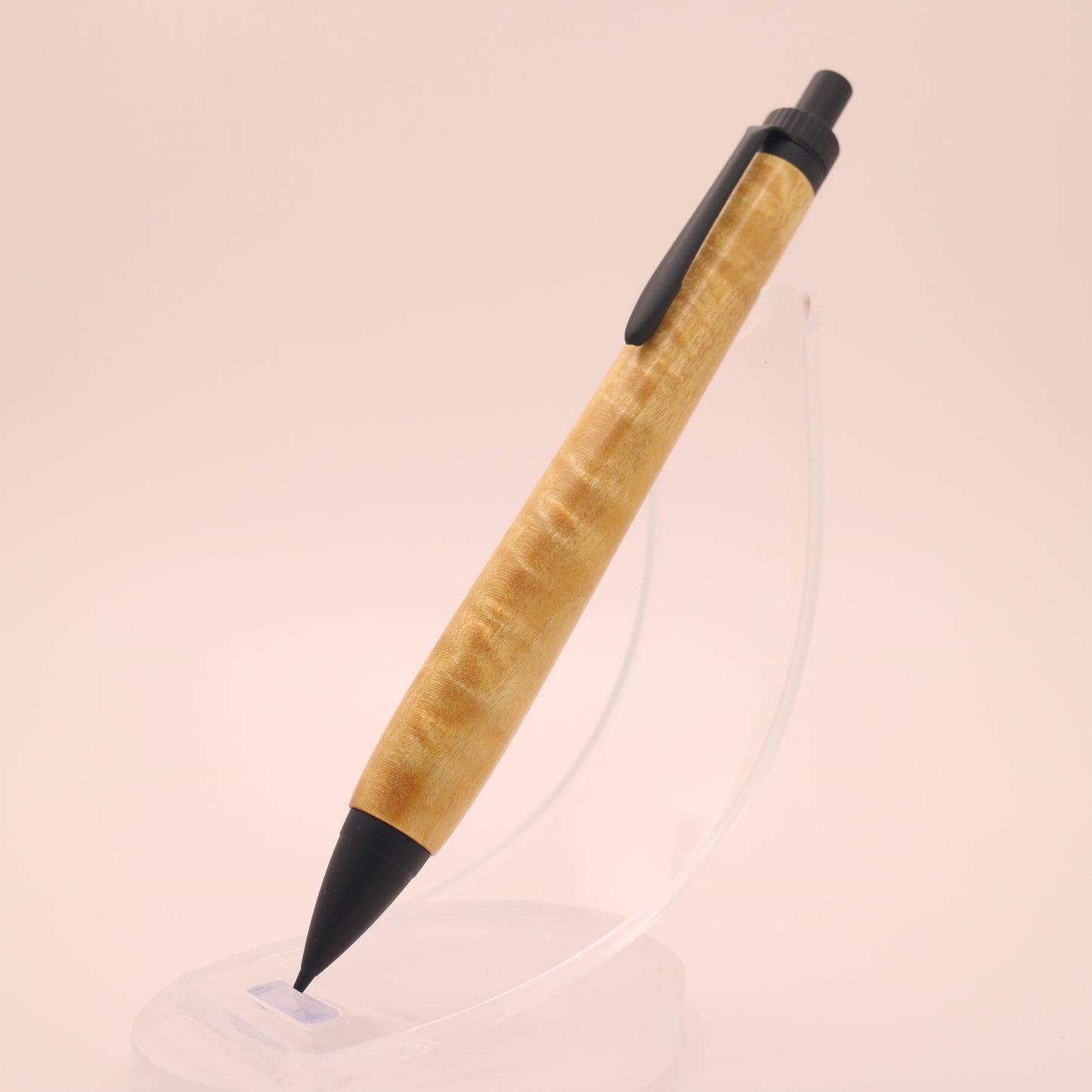 セイロンサテンウッド× マットブラック　木軸ペン　ボールペン or シャーペン　251205