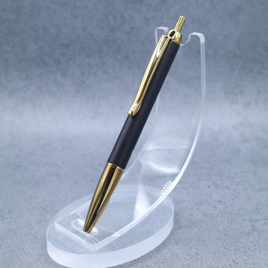 Ebony M5-Compatible Wooden Mini Ballpoint Pen | Slim Barrel, Retractable 260914