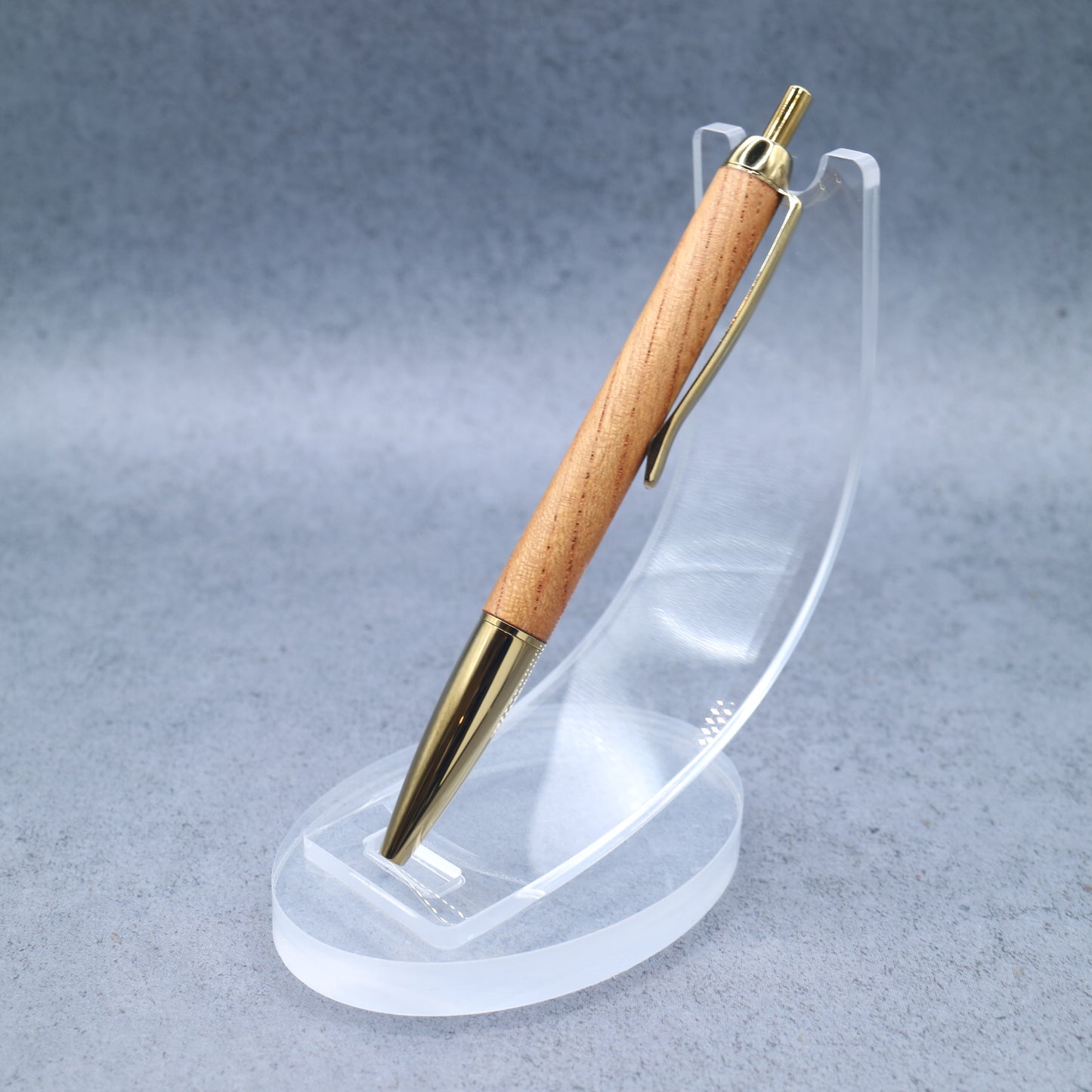 【アウトレット商品：金具に傷あり】ケヤキ｜三重県産 M5対応 木軸ミニボールペン｜細軸・ノック式 260802