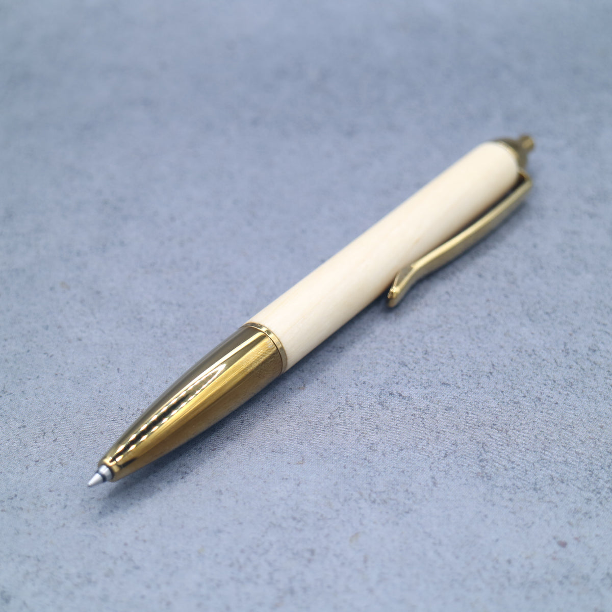 Osmanthus fragrans M5 compatible wooden mini ballpoint pen | Slim barrel, retractable 260706