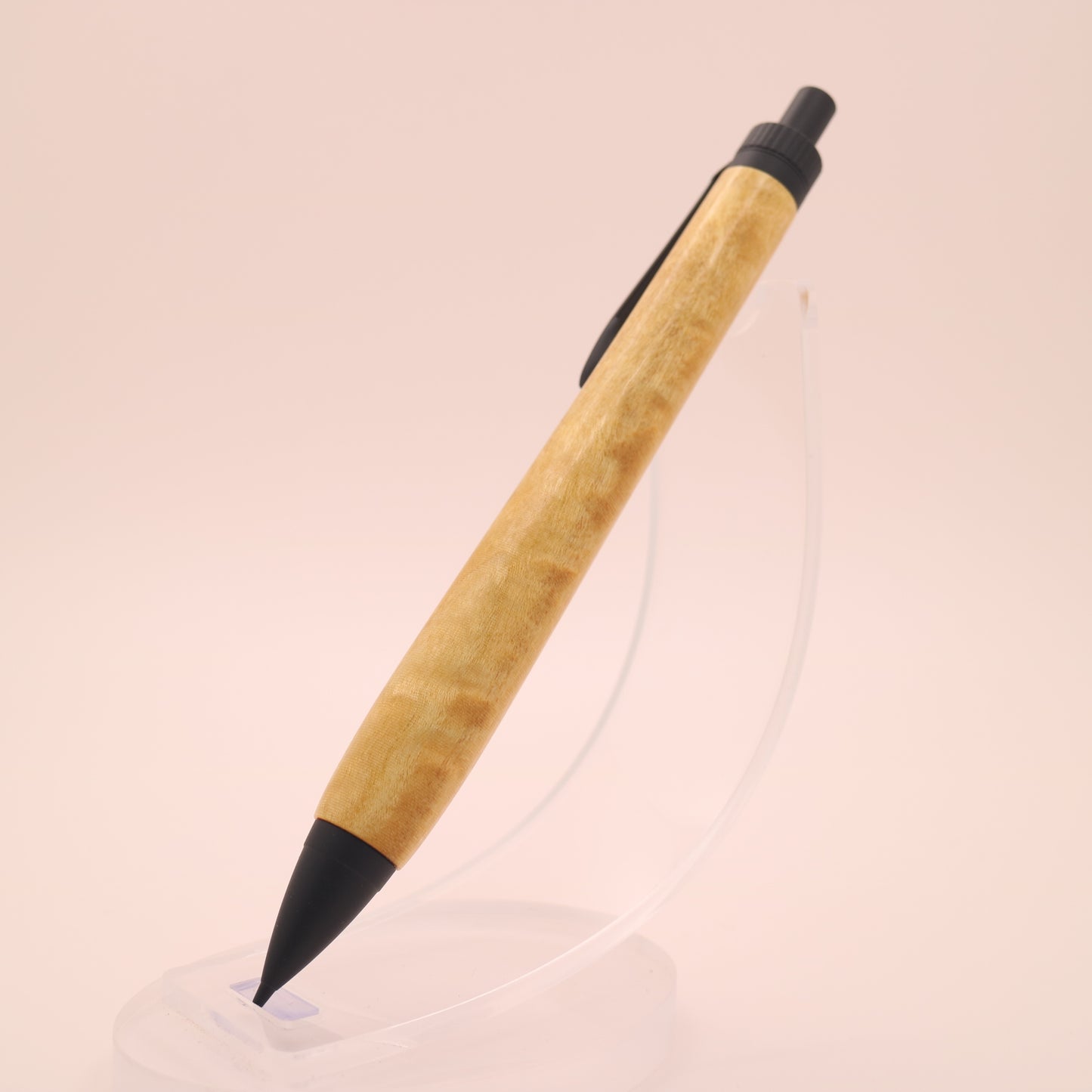 セイロンサテンウッド× マットブラック　木軸ペン　ボールペン or シャーペン　251205