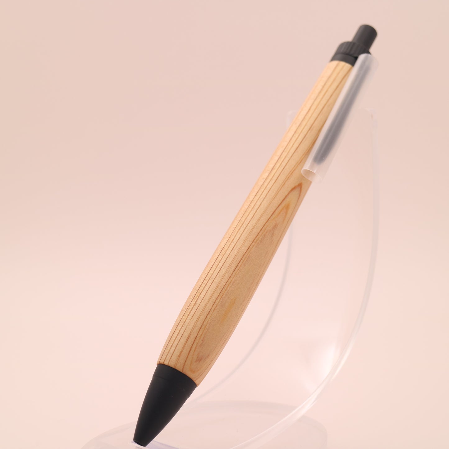 伊勢市産ヒノキ × マットブラック｜木の質感を楽しむ木軸ペン｜ボールペン or シャーペン　251229