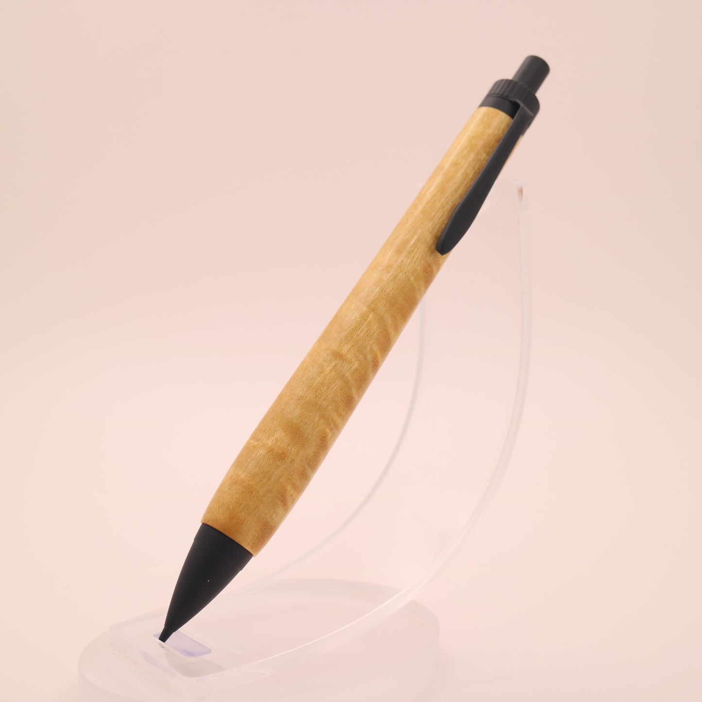 セイロンサテンウッド× マットブラック　木軸ペン　ボールペン or シャーペン　251205