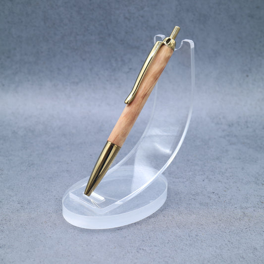 Hinoki M5 Compatible Wooden Mini Ballpoint Pen | Slim Barrel, Retractable 260758