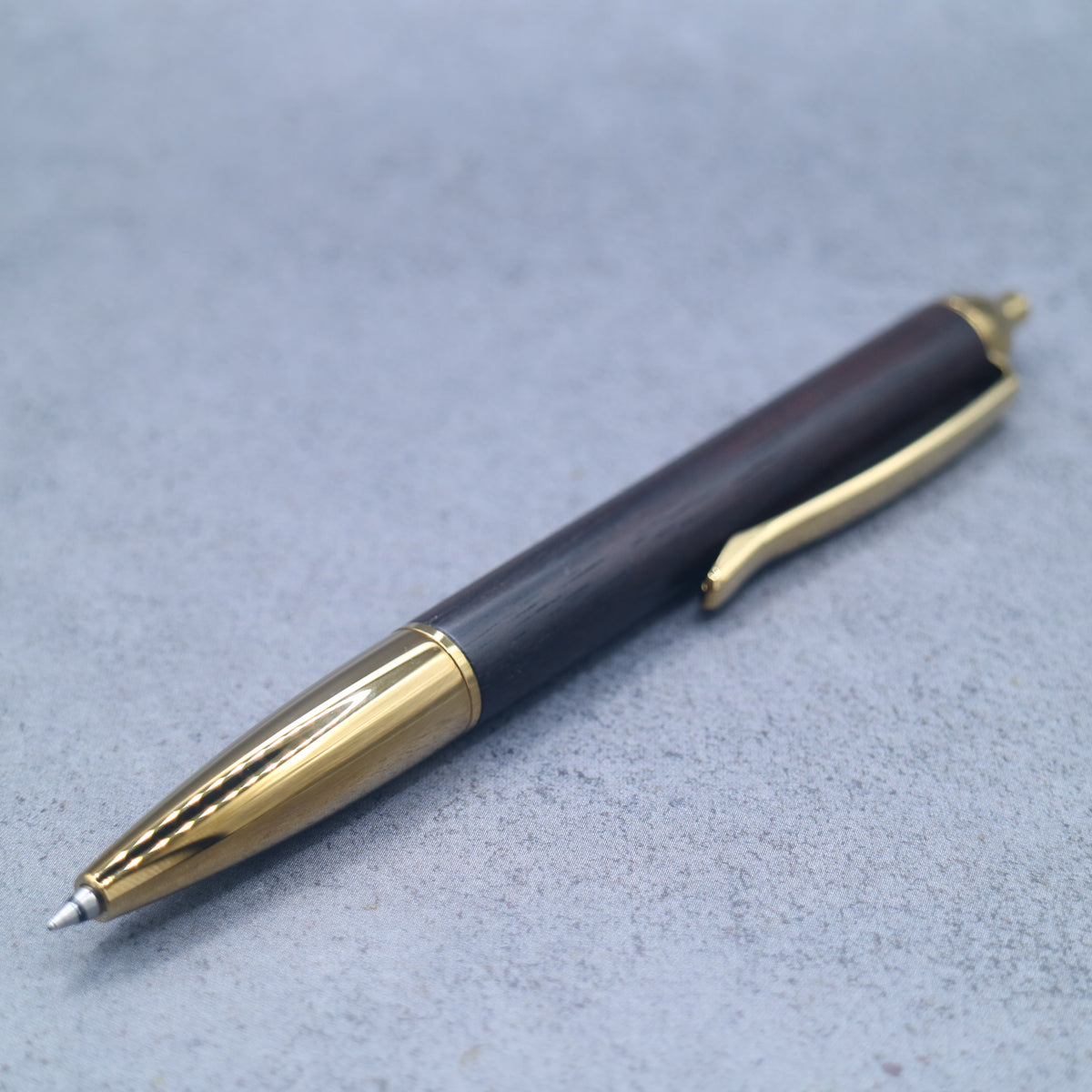 Ebony M5-Compatible Wooden Mini Ballpoint Pen | Slim Barrel, Retractable 260914