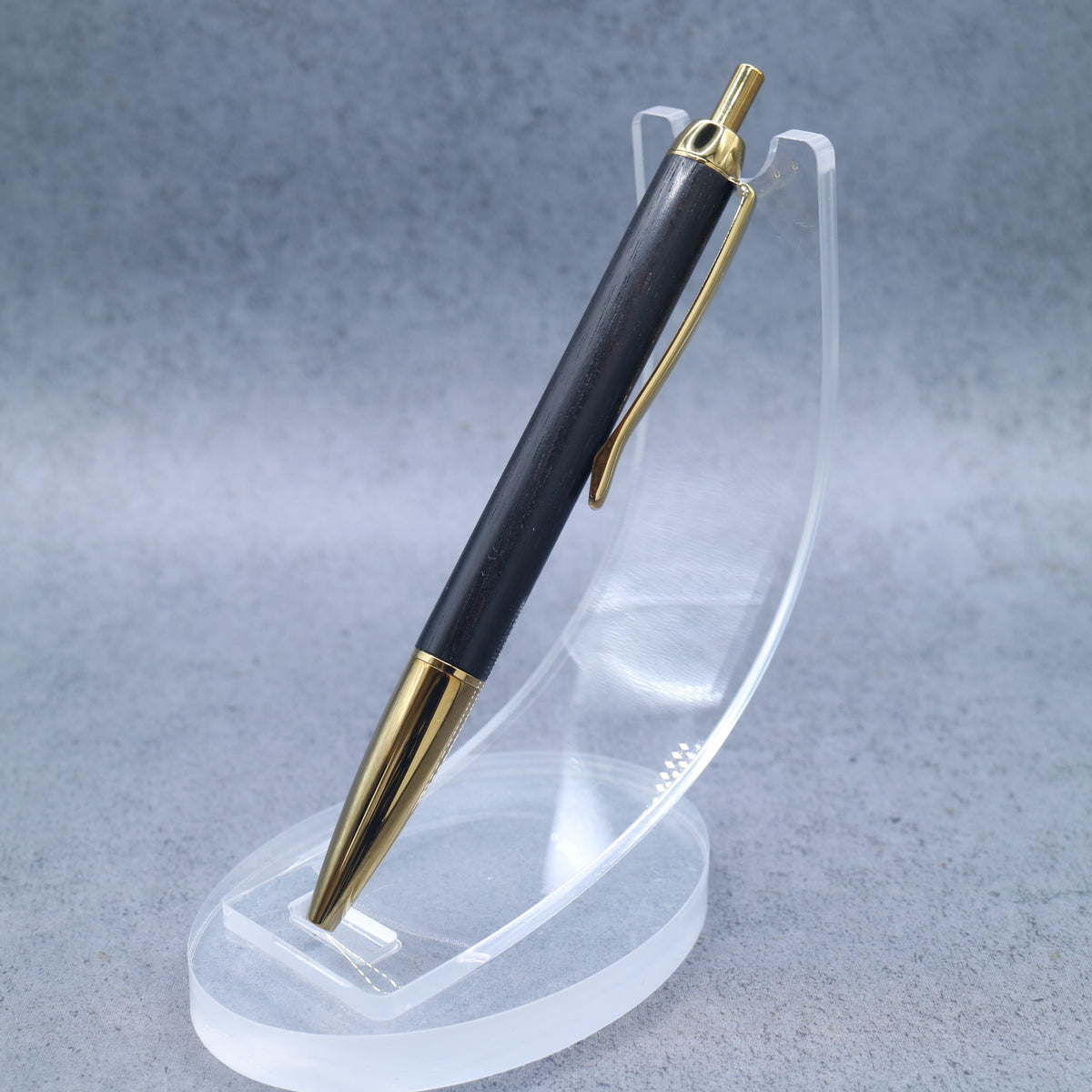 Ebony M5-Compatible Wooden Mini Ballpoint Pen | Slim Barrel, Retractable 260914
