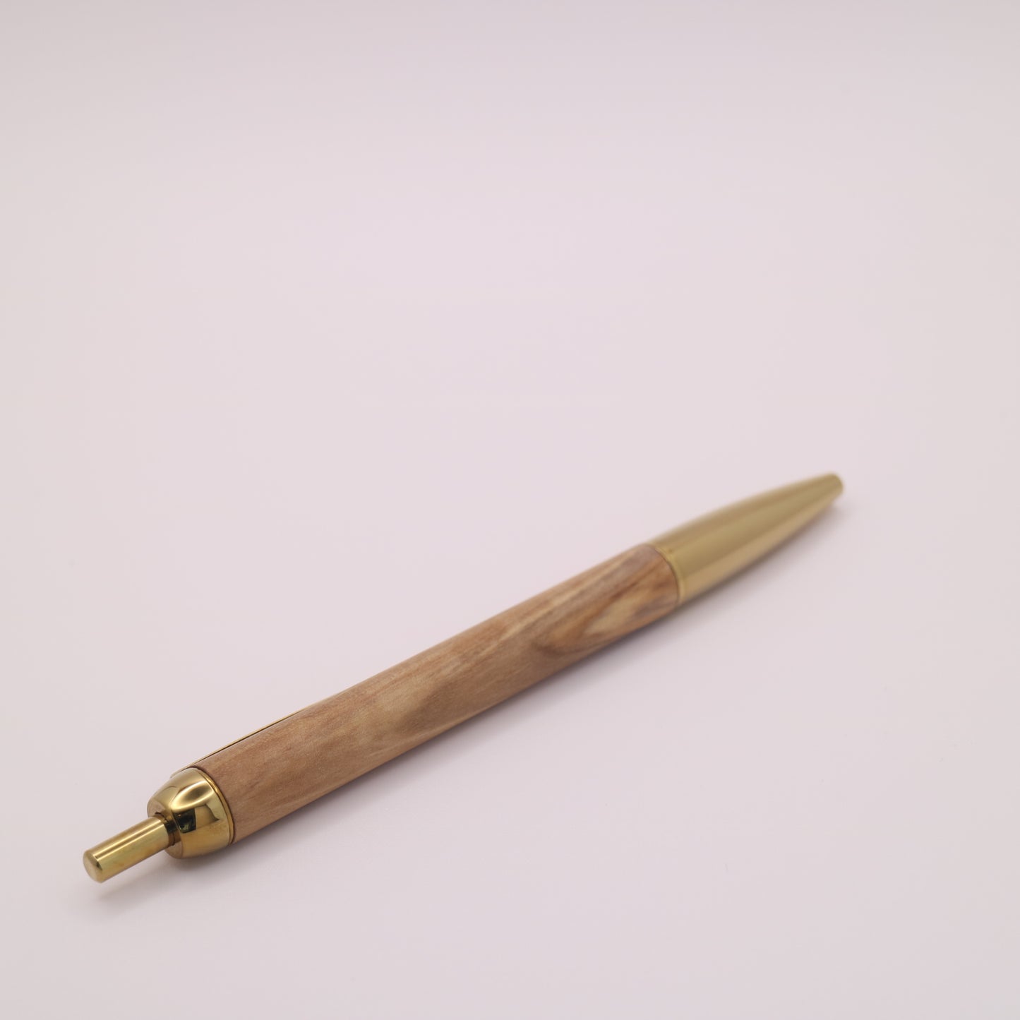 オリーブ【小豆島産】 木軸ミニボールペン｜細軸・ノック式ボールペン 260523