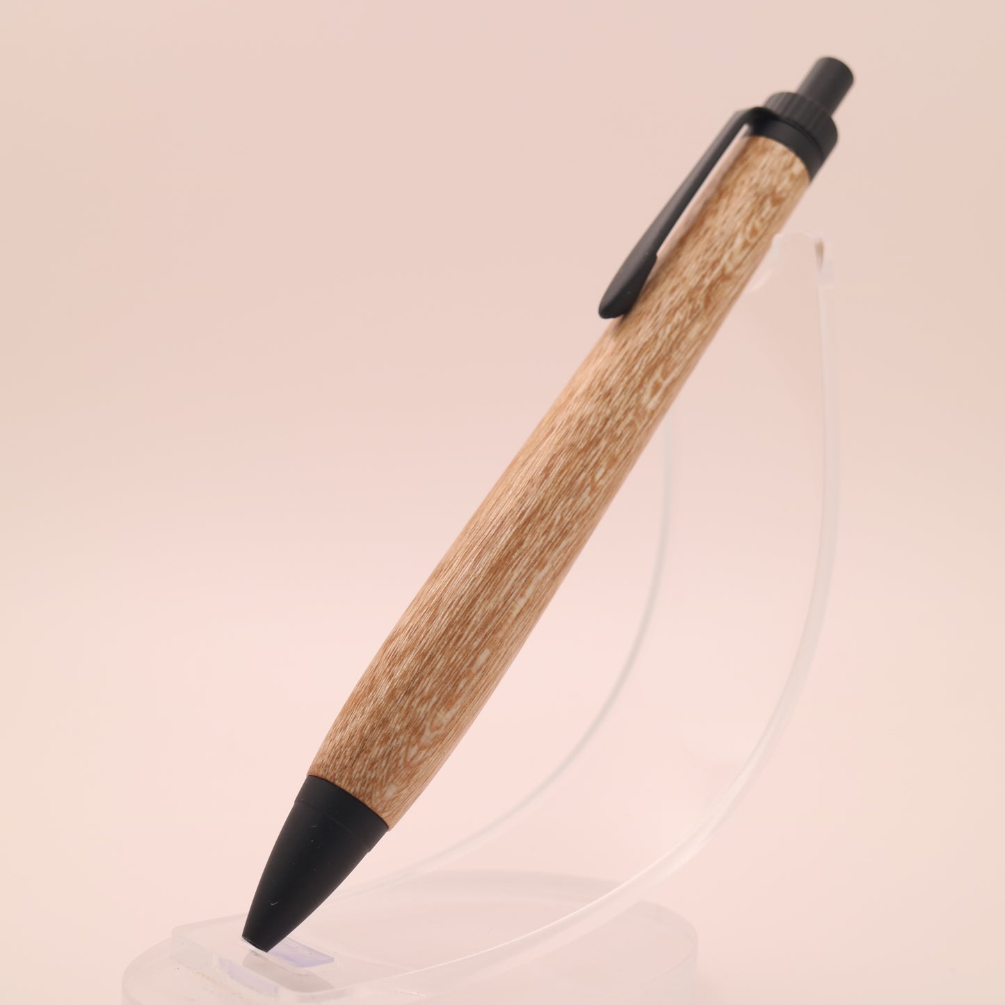 ユーカリの木軸ペン｜手作り木製ボールペン・シャーペン｜マットブラック金具｜Wood Time Factory