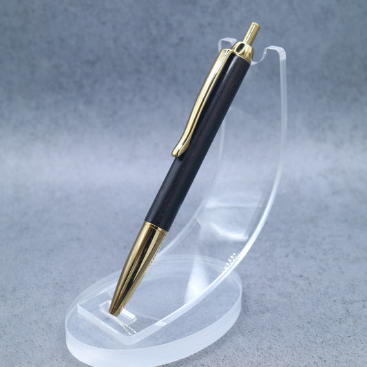 Ebony M5-Compatible Wooden Mini Ballpoint Pen | Slim Barrel, Retractable 260914