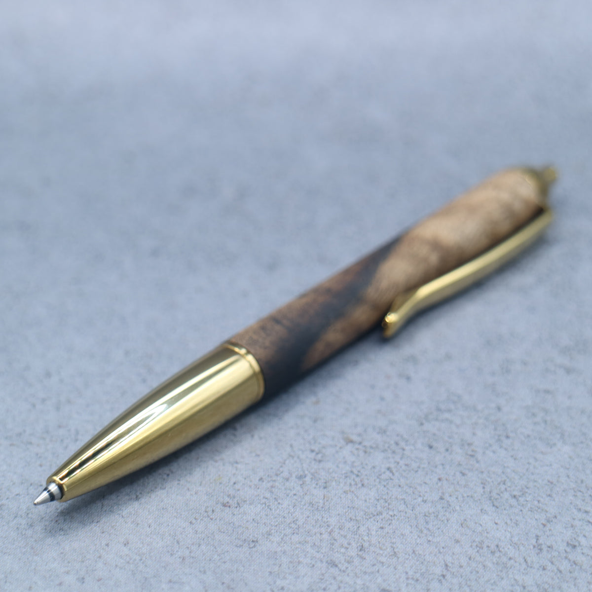 Kurogaki M5-Compatible Wooden Mini Ballpoint Pen | Slim Barrel, Retractable 260907
