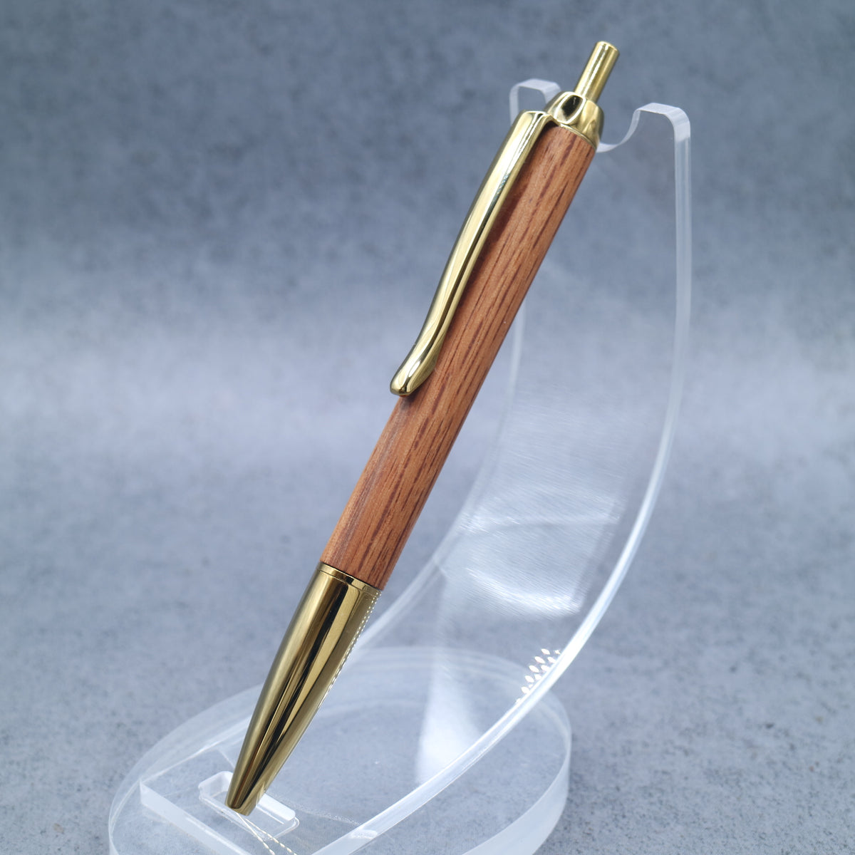 Japanese Red Oak M5 Compatible Wooden Mini Ballpoint Pen | Slim Barrel, Retractable 260911
