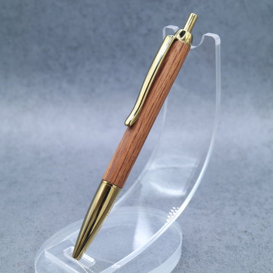 Japanese Red Oak M5 Compatible Wooden Mini Ballpoint Pen | Slim Barrel, Retractable 260911