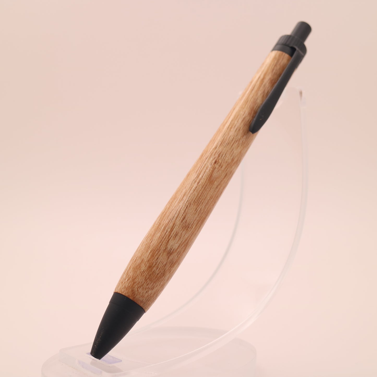 ユーカリの木軸ペン｜手作り木製ボールペン・シャーペン｜マットブラック金具｜Wood Time Factory