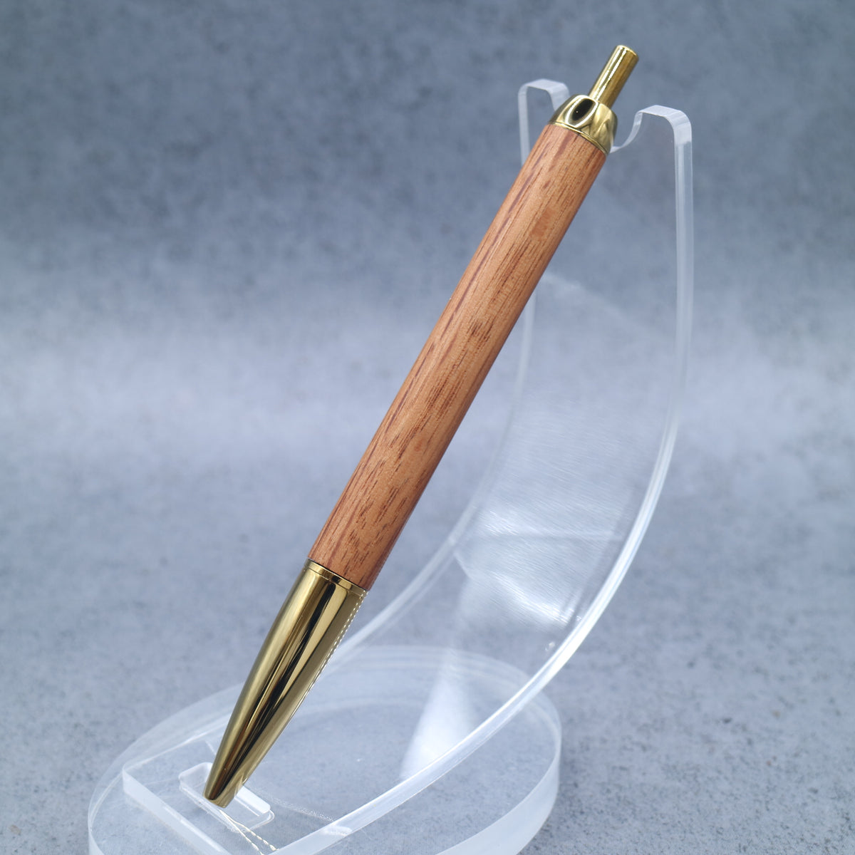 Japanese Red Oak M5 Compatible Wooden Mini Ballpoint Pen | Slim Barrel, Retractable 260911