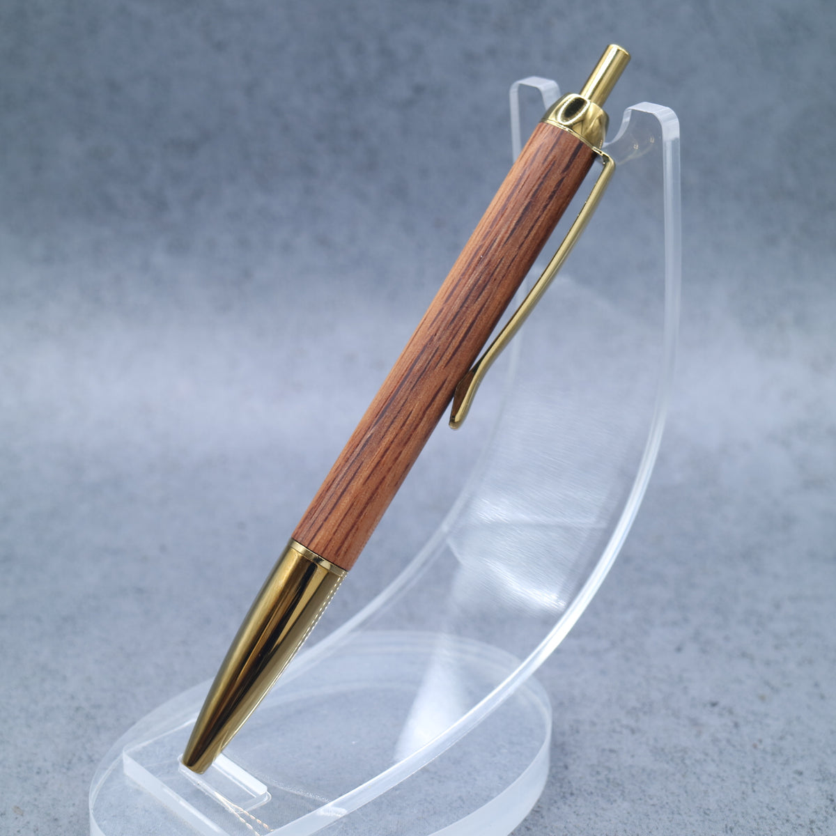 Japanese Red Oak M5 Compatible Wooden Mini Ballpoint Pen | Slim Barrel, Retractable 260911