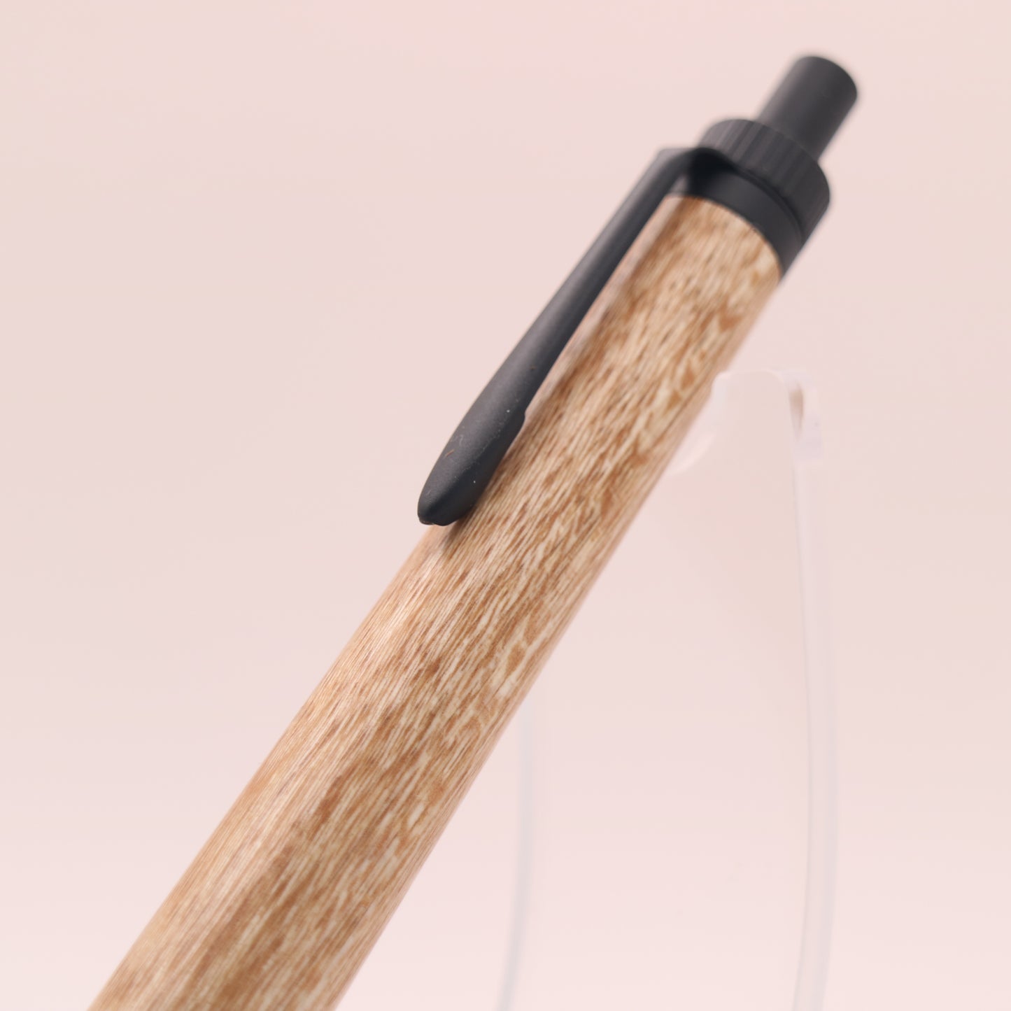 ユーカリの木軸ペン｜手作り木製ボールペン・シャーペン｜マットブラック金具｜Wood Time Factory