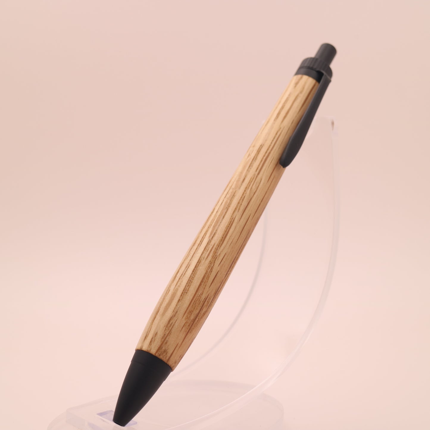ウィスキー樽（ジャックダニエル）オーク × マットブラック｜木の質感を楽しむ木軸ペン｜ボールペン or シャーペン　251233